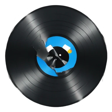 broken vinyl record sticker