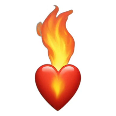 Fire heart  sticker