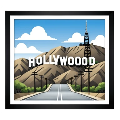 Hollywood sign  sticker