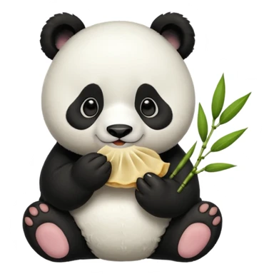 Panda eating dumpling sticker