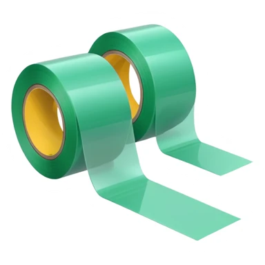 make light Green wide tape rolling on the floor sticker