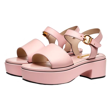 Platform Prada sandals pastel pink sticker
