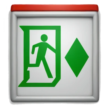 exit sign sticker