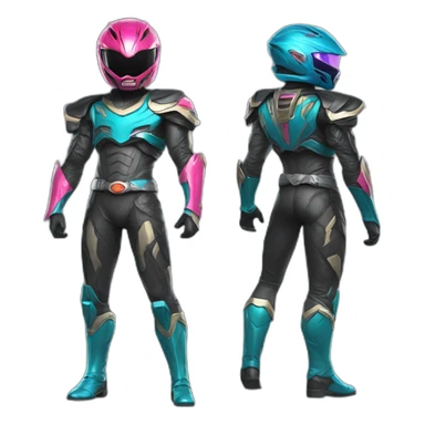 cyberpunk power ranger sticker