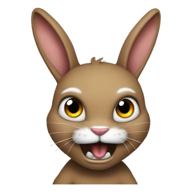 A mad rabbit sticker