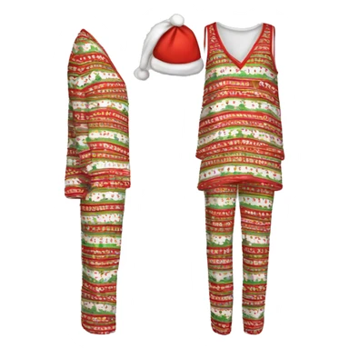 folded christmas pajama set sticker