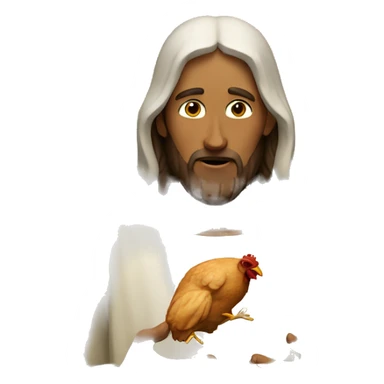 jesus eating chicken sticker