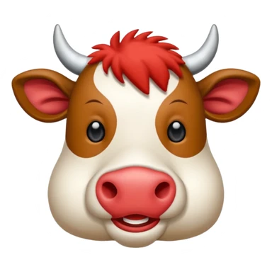 Vaca escocesa de las tierras altas donde no se le ven los ojos sticker