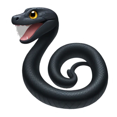 Cute Black snake sticker
