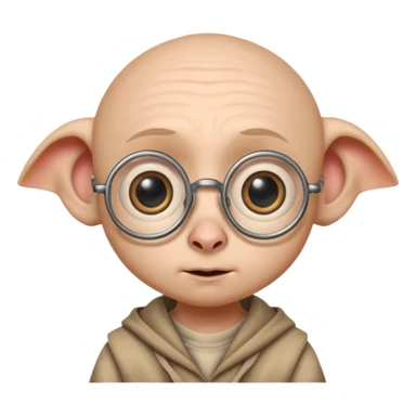 Dobby with round eyeglasses ￼ sticker