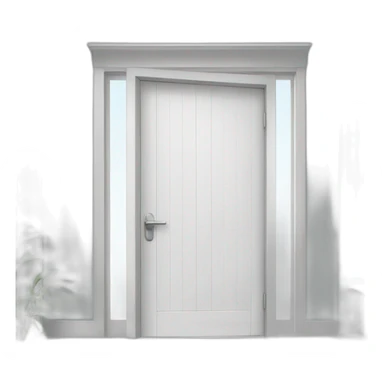White modern door closed sticker