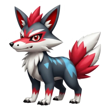 Shiny furry cool Zeraora-Zangoose-Obstagoon-fusion sticker