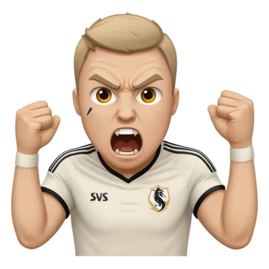 Swansea fan battering Cardiff fan sticker