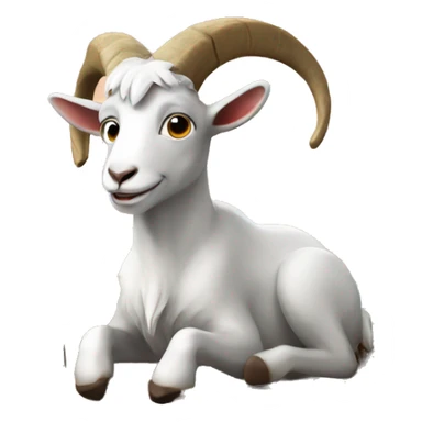 Goat on a boat  sticker