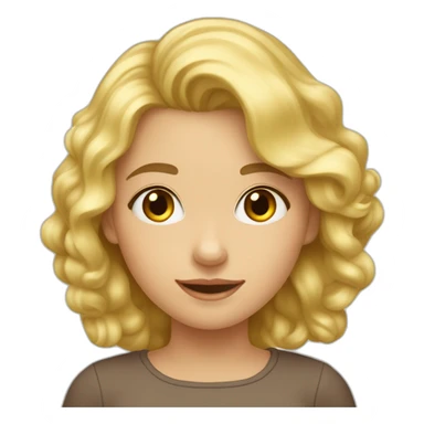 fille blonde fille brune bouclés  sticker