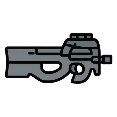 grey P90 weapon sticker