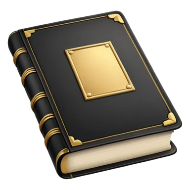 closed black book sticker