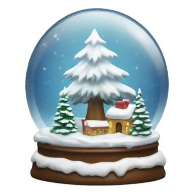 Realistic Christmas snowglobe sticker