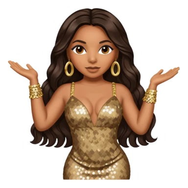 Ashanti, R&B Singer with long dark brown hair sticker
