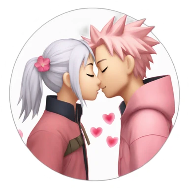 Naruto kissing sakura sticker