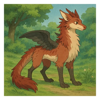 "Vernid" in full body (an open fantasy creature species by LiLaiRa) sticker