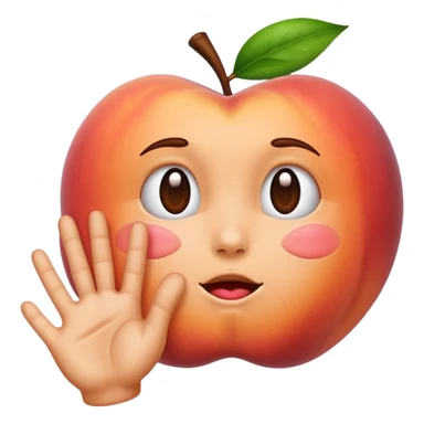 Peach emoji slapped  sticker