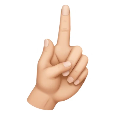 Finger pointing down seen from the back of the hand  sticker