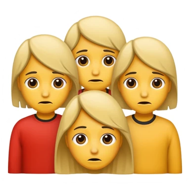 grupo de 5 amigos tristes sticker