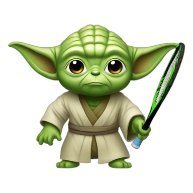 Yoda qui joue au tennis sticker