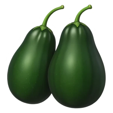 Pepino todo preto,com nenhum verde sticker