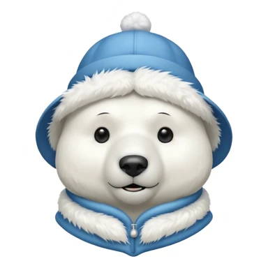 polar bar with hat sticker