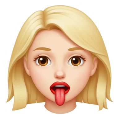 Girl bitting her lip sticker