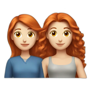 Red-haired girl with a gan sticker