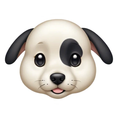 Black and white dog with spot on head sticker