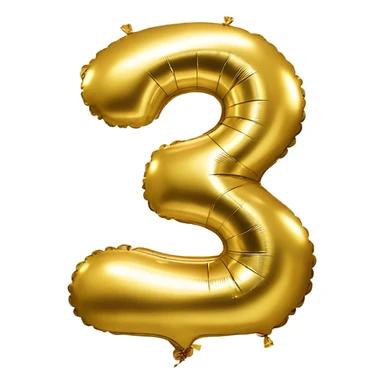 Gold balloon number 7 sticker