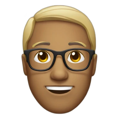 guy wearing specs  sticker