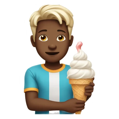 Boy with ice cream ￼ sticker