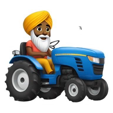 Sikh on a tractor sticker
