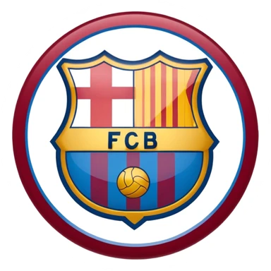 Emoji of fc Barcelona logo sticker
