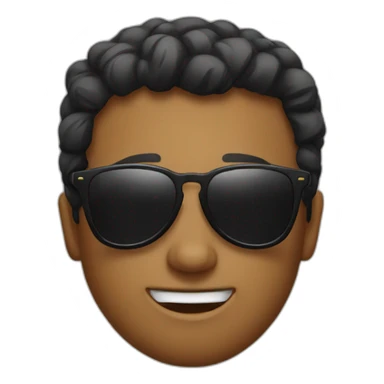 emodji with black sunglasses, not human sticker