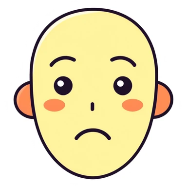 Sad face  sticker