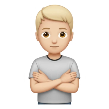 stand and wait with folded hands sticker