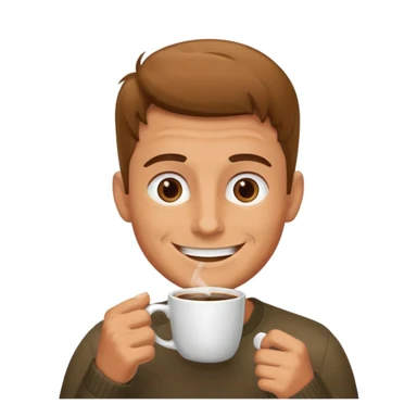 Kahve içen adam sticker