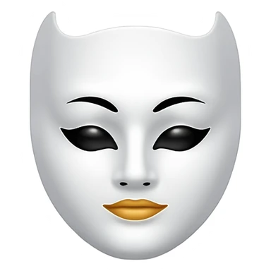 a sheet of white mask pack for face skincare beauty, except on the face, just only product sticker