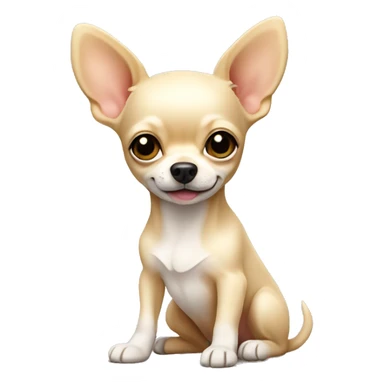 Chihuahua cream color sitting  sticker