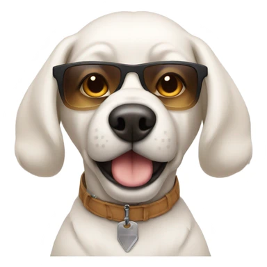 Cool guy dog sticker