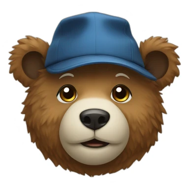 A bear with autism hat sticker