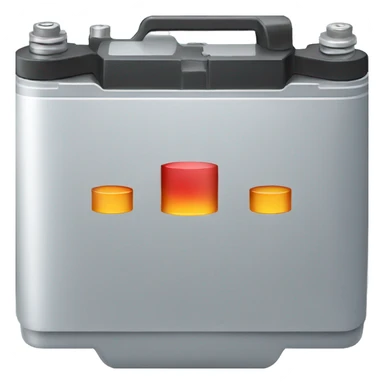 A BATTERY THAT IS AT "LOW" STATUS, RED INDICATOR sticker