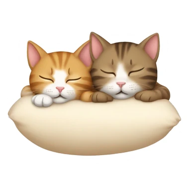 Two kitties sleeping  sticker