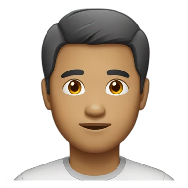 indonesian man short hair sticker